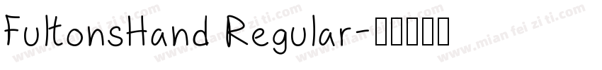 FultonsHand Regular字体转换